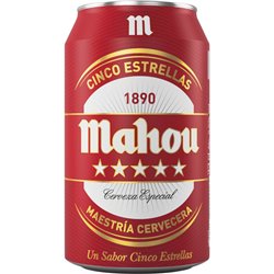 Cerveza Mahou 5 Estrellas 33cl.