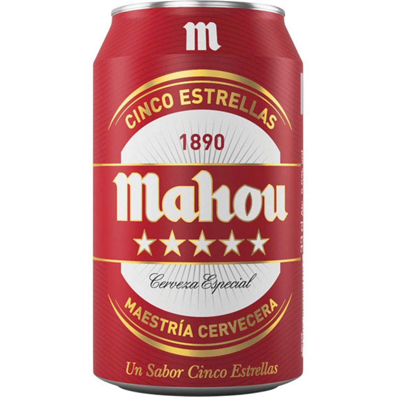 Cerveza Mahou 5 Estrellas 33cl.