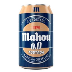 Cerveza Mahou 0,0 Tostada 33cl.