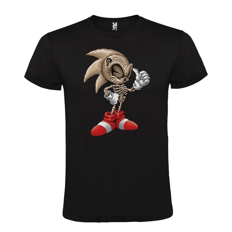 Camiseta Manga Corta Diseño Sonic Esquelético