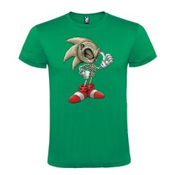 Camiseta Manga Corta Diseño Sonic Esquelético