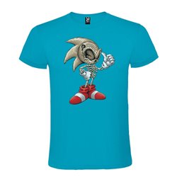 Camiseta Manga Corta Diseño Sonic Esquelético