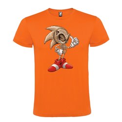 Camiseta Manga Corta Diseño Sonic Esquelético