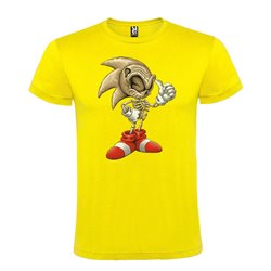 Camiseta Manga Corta Diseño Sonic Esquelético