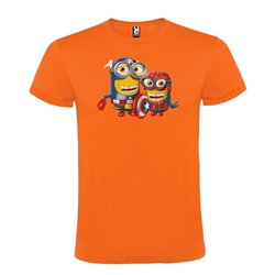 Camiseta Manga Corta Diseño Minions Avengers