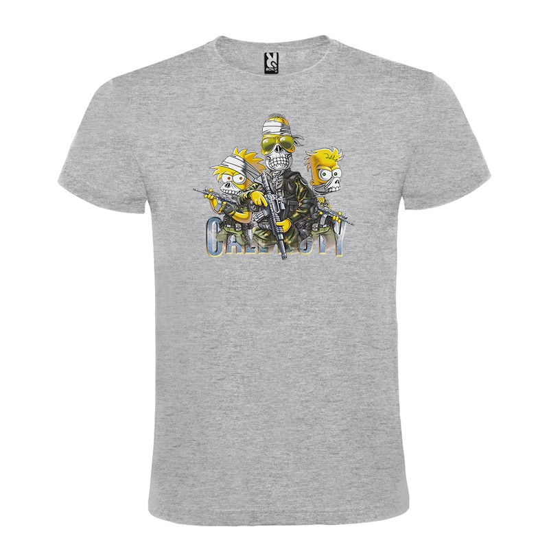 Camiseta Manga Corta Diseño Call Of Duty Simpsons