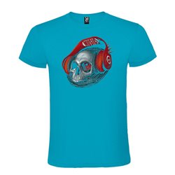 Camiseta Manga Corta Diseño Caravela Auriculares Rojos