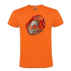 Camiseta Manga Corta Diseño Caravela Auriculares Rojos