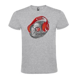 Camiseta Manga Corta Diseño Caravela Auriculares Rojos