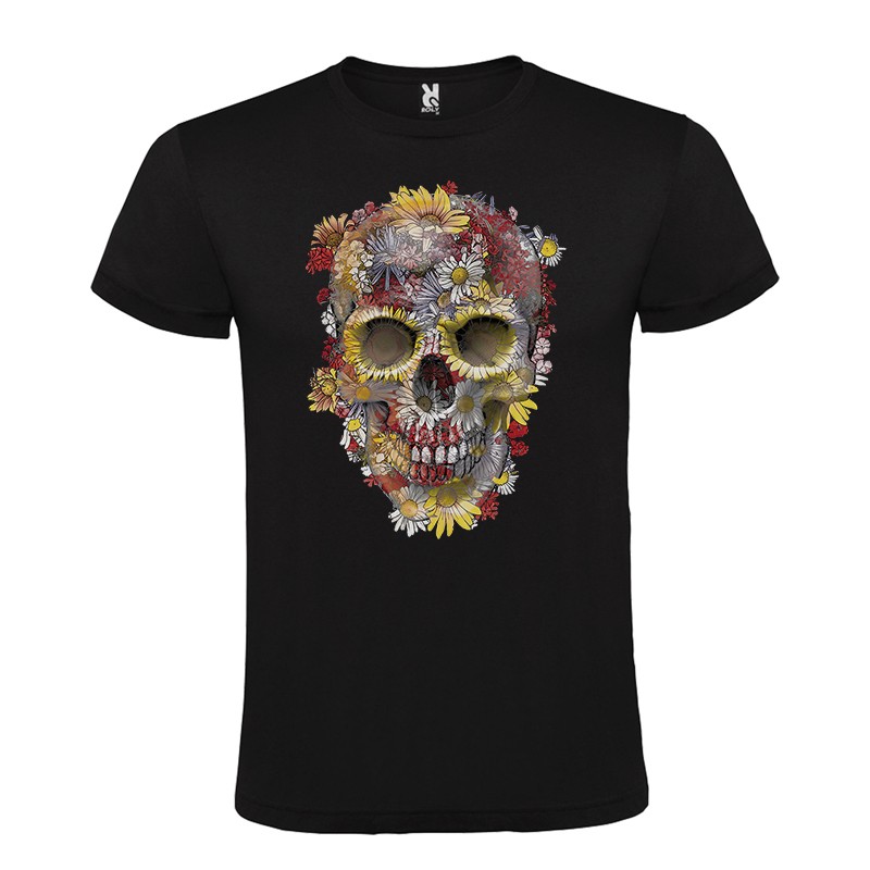 Camiseta Manga Corta Diseño Calavera Katrina