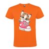 Camiseta Manga Corta Diseño Gatito En Zapato Rosa