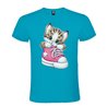 Camiseta Manga Corta Diseño Gatito En Zapato Rosa