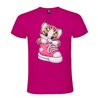 Camiseta Manga Corta Diseño Gatito En Zapato Rosa