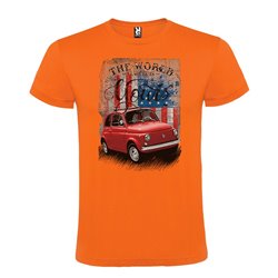 Camiseta Manga Corta Diseño Fiat Sescento Rojo