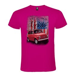 Camiseta Manga Corta Diseño Fiat Sescento Rojo