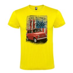 Camiseta Manga Corta Diseño Fiat Sescento Rojo