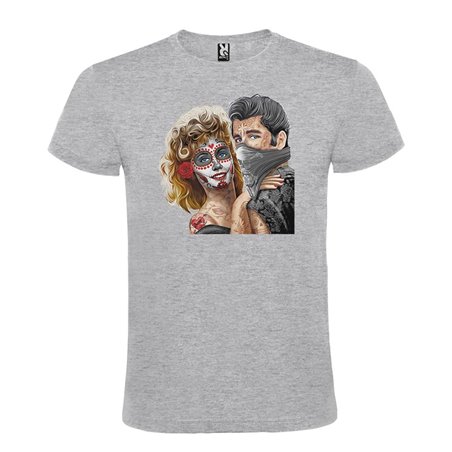 Camiseta Manga Corta Diseño Jonh Travolta Y Olivia Newton