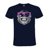 Camiseta Manga Corta Diseño Chimpancé Con Gafas Corazón