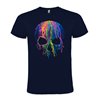 Camiseta Manga Corta Diseño Calavera Multicolor