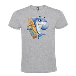 Camiseta Manga Corta Diseño Delfin Surfero