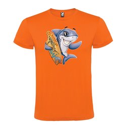 Camiseta Manga Corta Diseño Delfin Surfero