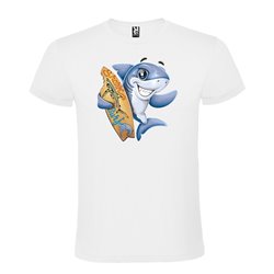 Camiseta Manga Corta Diseño Delfin Surfero