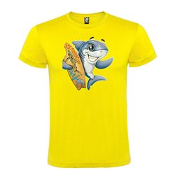 Camiseta Manga Corta Diseño Delfin Surfero