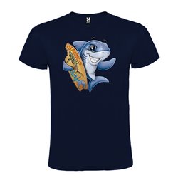 Camiseta Manga Corta Diseño Delfin Surfero