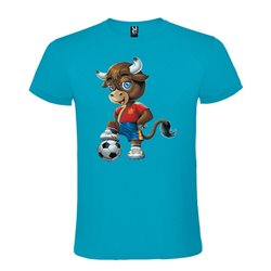 Camiseta Manga Corta Diseño Toro Futbolista