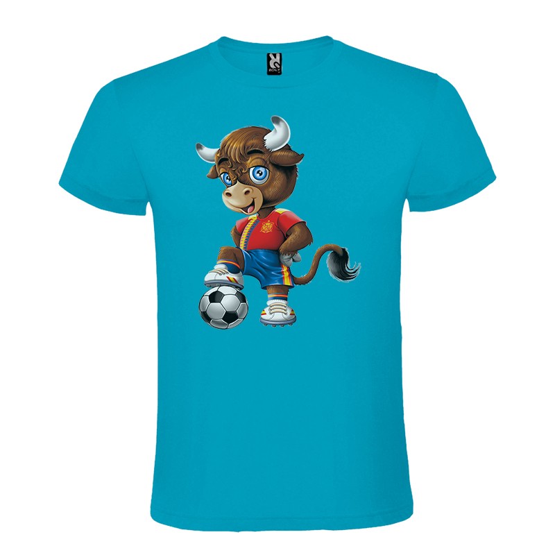 Camiseta Manga Corta Diseño Toro Futbolista