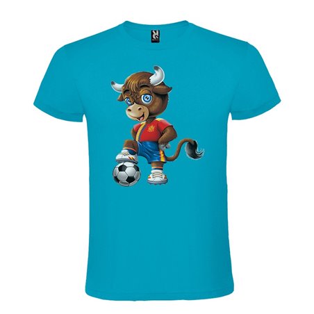 Camiseta Manga Corta Diseño Toro Futbolista