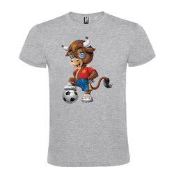 Camiseta Manga Corta Diseño Toro Futbolista