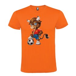 Camiseta Manga Corta Diseño Toro Futbolista