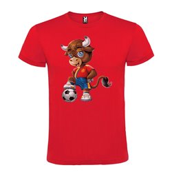 Camiseta Manga Corta Diseño Toro Futbolista