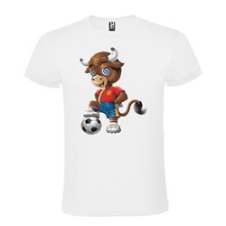 Camiseta Manga Corta Diseño Toro Futbolista