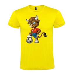 Camiseta Manga Corta Diseño Toro Futbolista