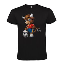 Camiseta Manga Corta Diseño Toro Futbolista