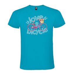 Camiseta Manga Corta Diseño Love Bicycle