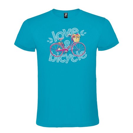 Camiseta Manga Corta Diseño Love Bicycle