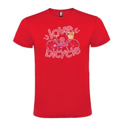 Camiseta Manga Corta Diseño Love Bicycle