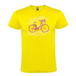 Camiseta Manga Corta Diseño Love Bicycle