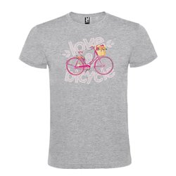 Camiseta Manga Corta Diseño Love Bicycle