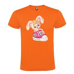 Camiseta Manga Corta Diseño Conejito En Botín