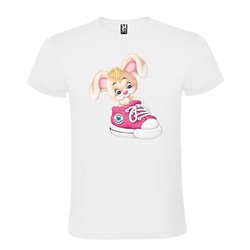 Camiseta Manga Corta Diseño Conejito En Botín