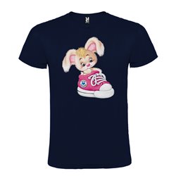 Camiseta Manga Corta Diseño Conejito En Botín