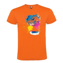 Camiseta Manga Corta Diseño Isla Paraiso Pintura