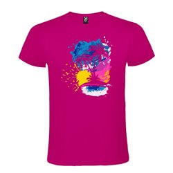 Camiseta Manga Corta Diseño Isla Paraiso Pintura