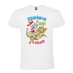 Camiseta Manga Corta Diseño Superheroe De Casa