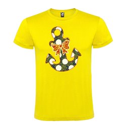 Camiseta Manga Corta Diseño Ancla Con Lazo