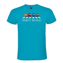 Camiseta Manga Corta Diseño 16 Bit Road Pacman